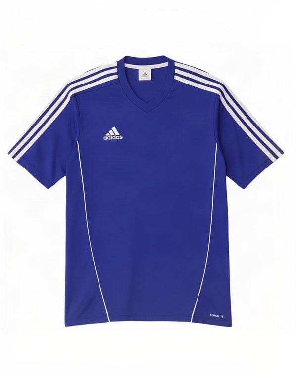 Adidas Mens Climalite T-Shirt Top Small Blue Polyester