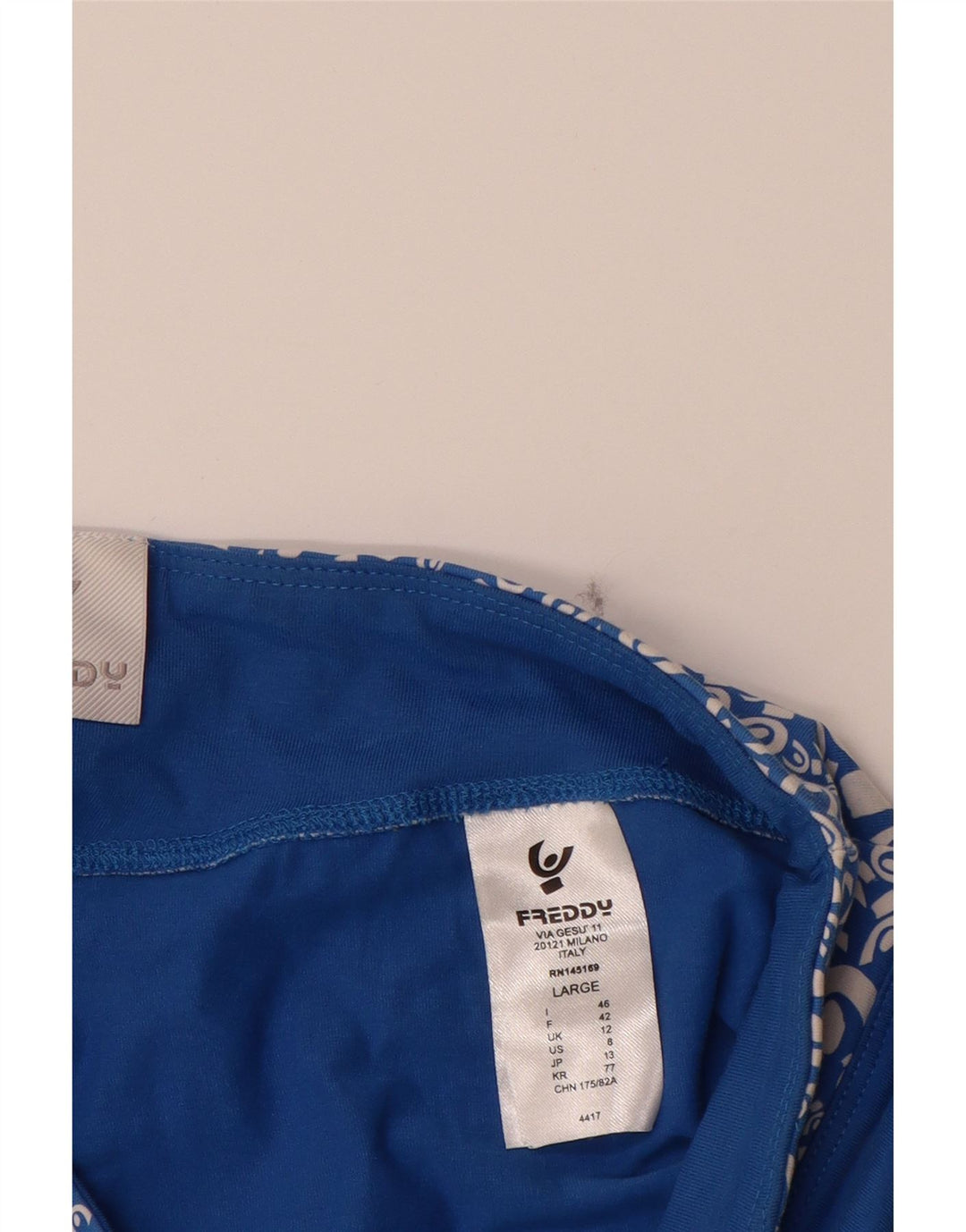 FREDDY Womens Capri Leggings UK 12 Medium Blue Cotton