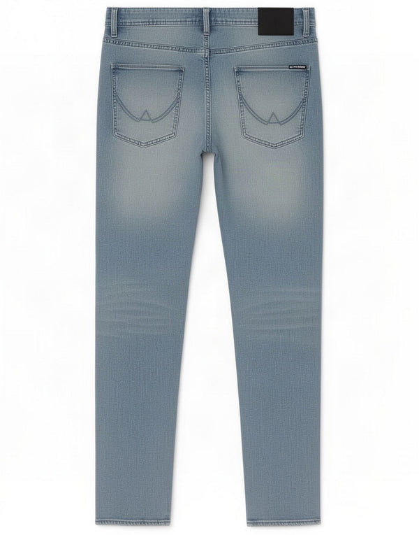 Superdry Męskie jeansy slim tapered W34 L32 Niebieskie bawełniane