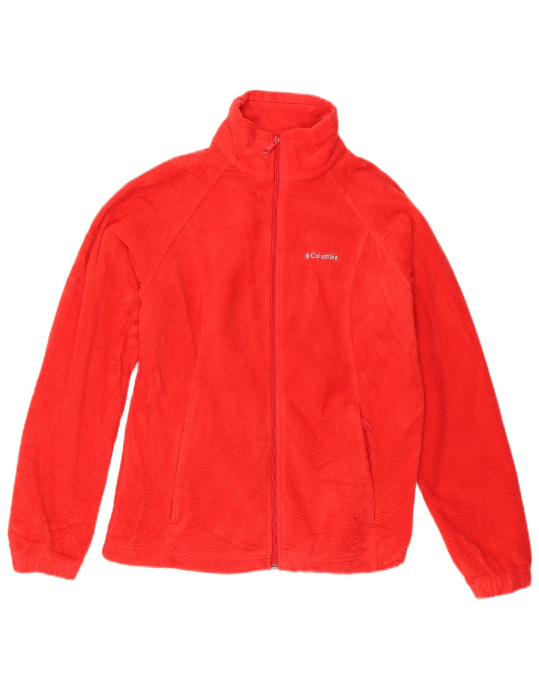 COLUMBIA Womens Fleece Jacket UK 14 Medium Red Polyester