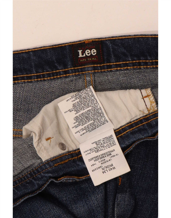 Męskie dżinsy Lee Brooklyn Straight W40 L27 Niebieskie bawełniane