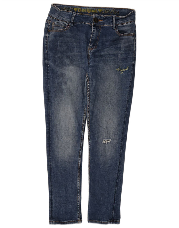 Damskie jeansy Skinny Desigual W28 L27 Niebieskie