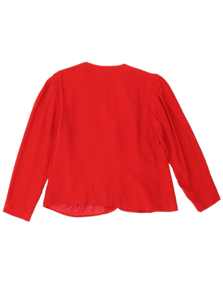 Damska marynarka zapinana na 3 guziki VINTAGE UK 12, średnia czerwień