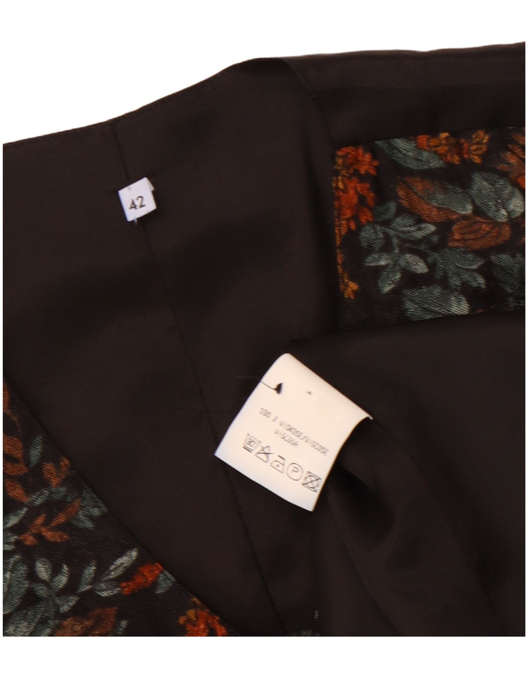 Vintage męska kamizelka zapinana na 5 guzików EU 42 duża wielokolorowa wiskoza w kwiaty