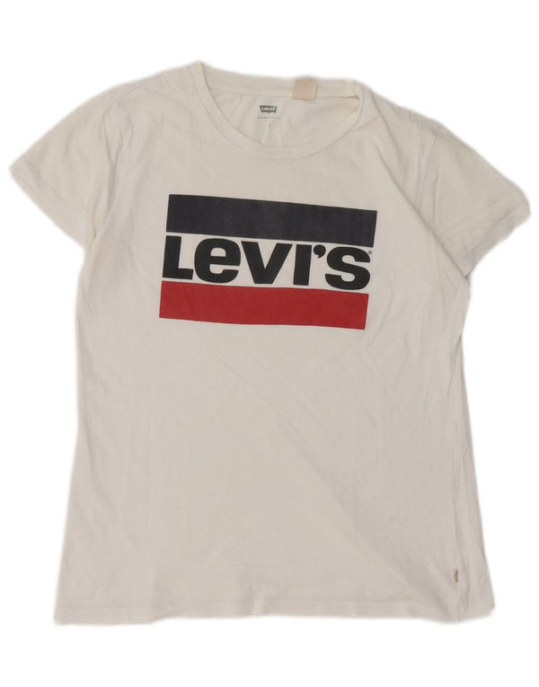 Damska koszulka z grafiką LEVI'S Top UK 10 Small White