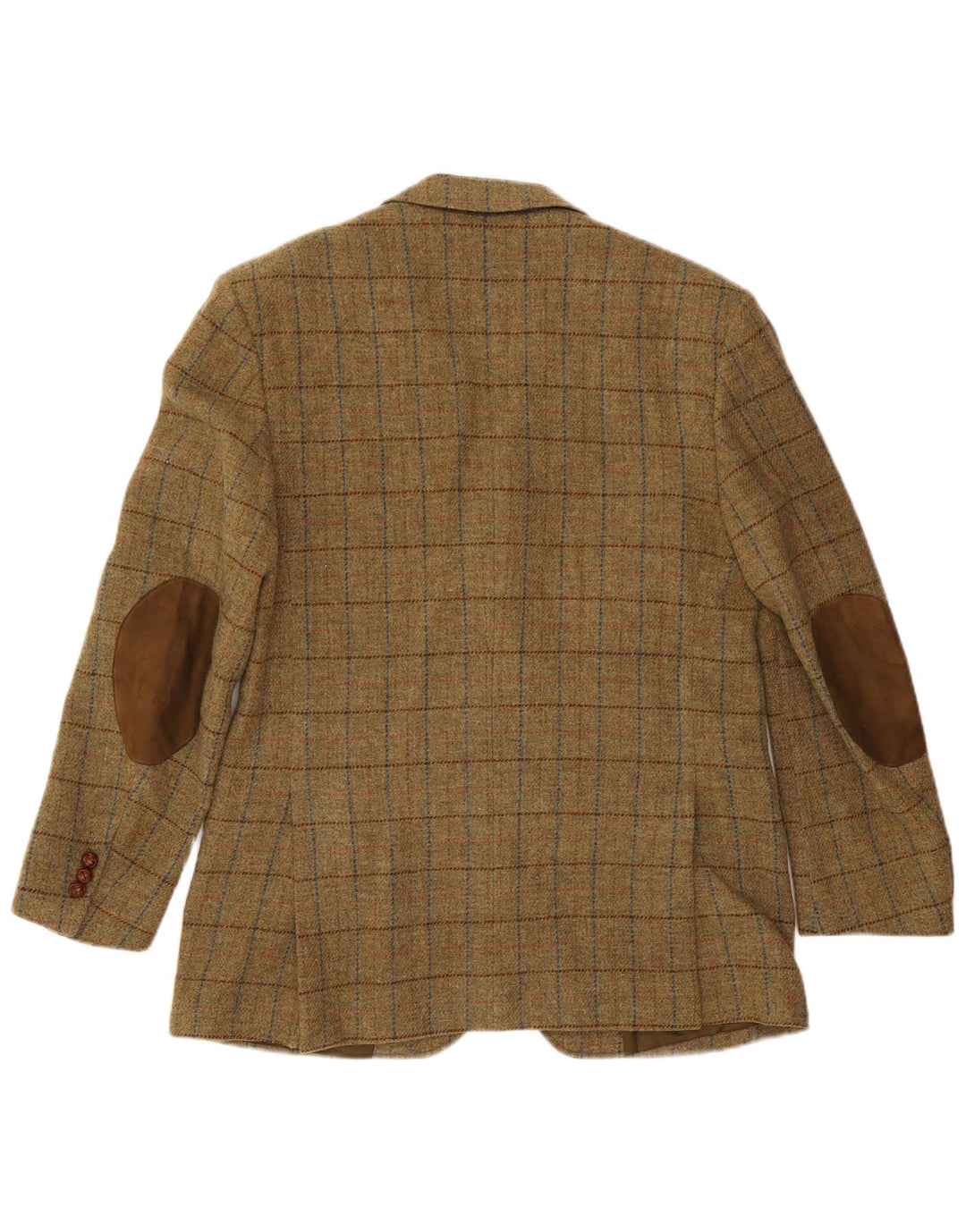 Męska marynarka zapinana na 3 guziki VINTAGE IT 52 XL Khaki, wełniana kratka