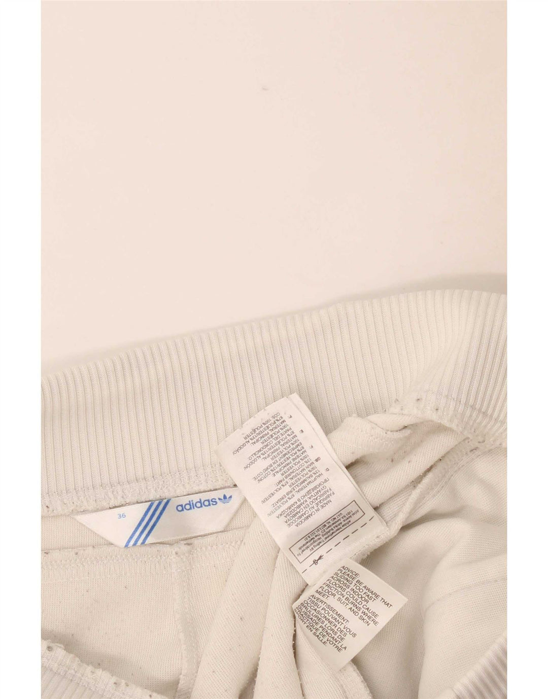Damskie spodnie dresowe Adidas EU 36, małe, białe, poliestrowe