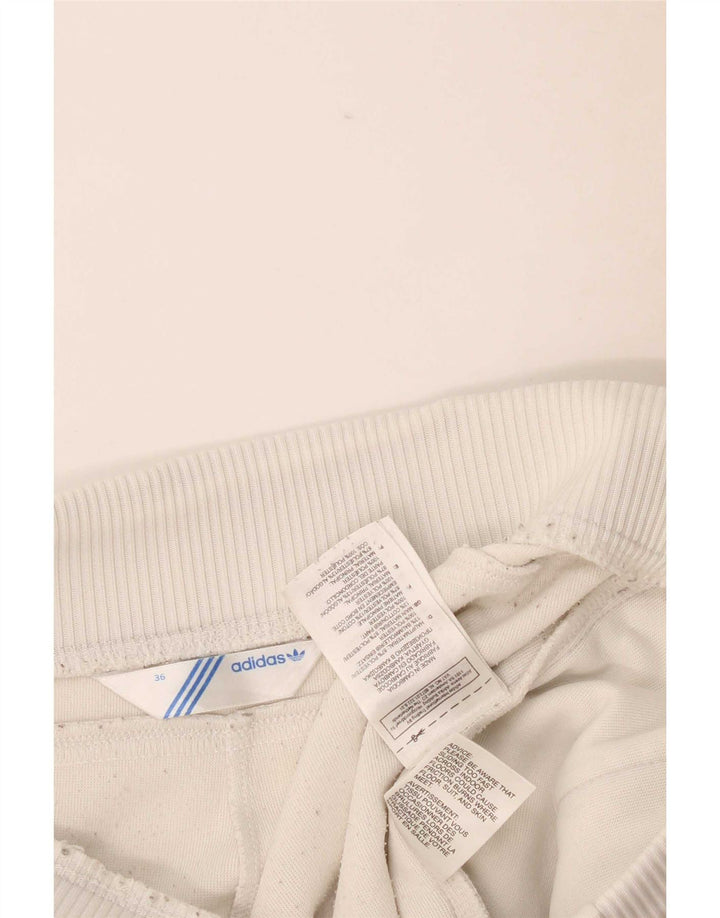 Damskie spodnie dresowe Adidas EU 36, małe, białe, poliestrowe