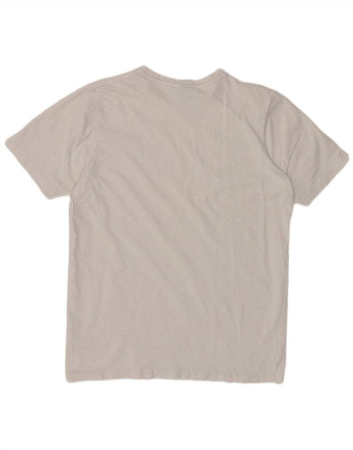 Damska koszulka z grafiką ELLESSE Top UK 14, średnia biała bawełna