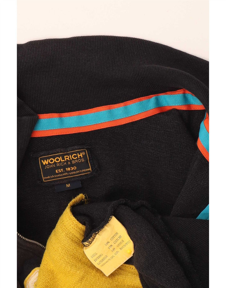 Męska kurtka dresowa Woolrich Graphic, średnia czarna, bawełniana