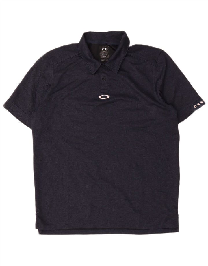 Męska koszulka polo Oakley o regularnym kroju, duża, granatowa