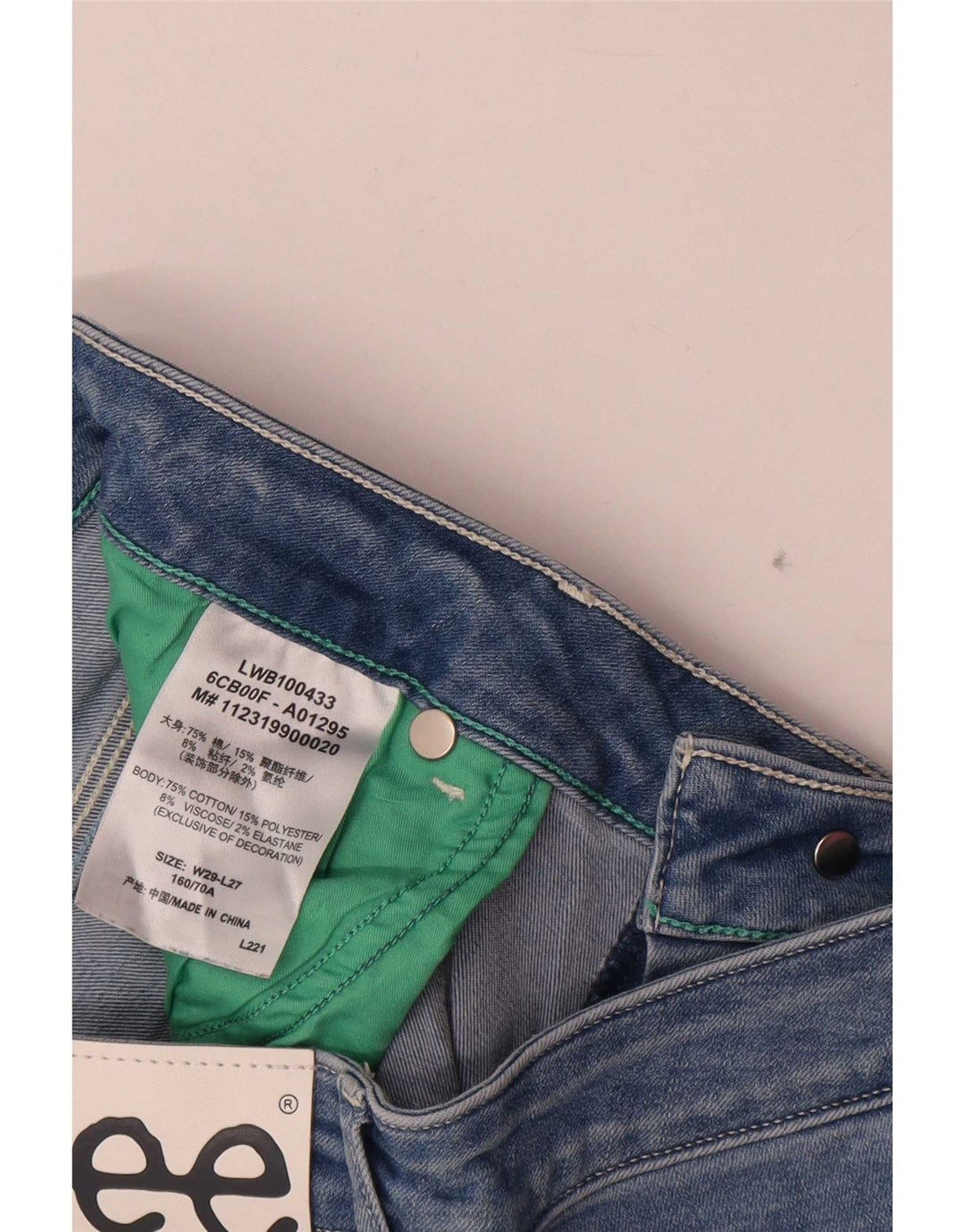 Damskie dżinsy Lee Slim W29 L27 Niebieskie bawełniane