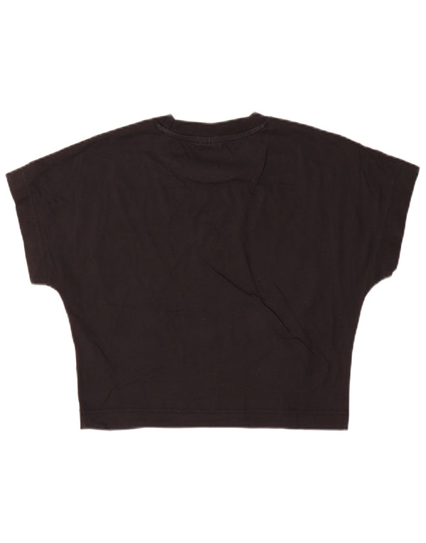 Damska koszulka Adidas Crop Top UK 8/10 Mała czarna bawełna
