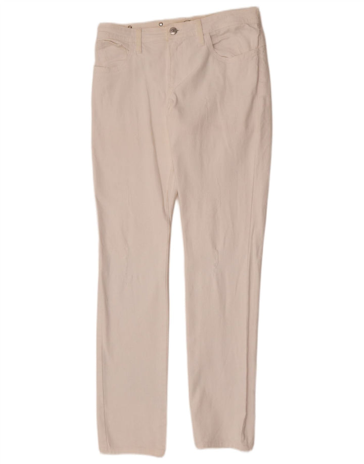 Blumarine Damskie jeansy slim IT 44 Medium W30 L33 Biała bawełna