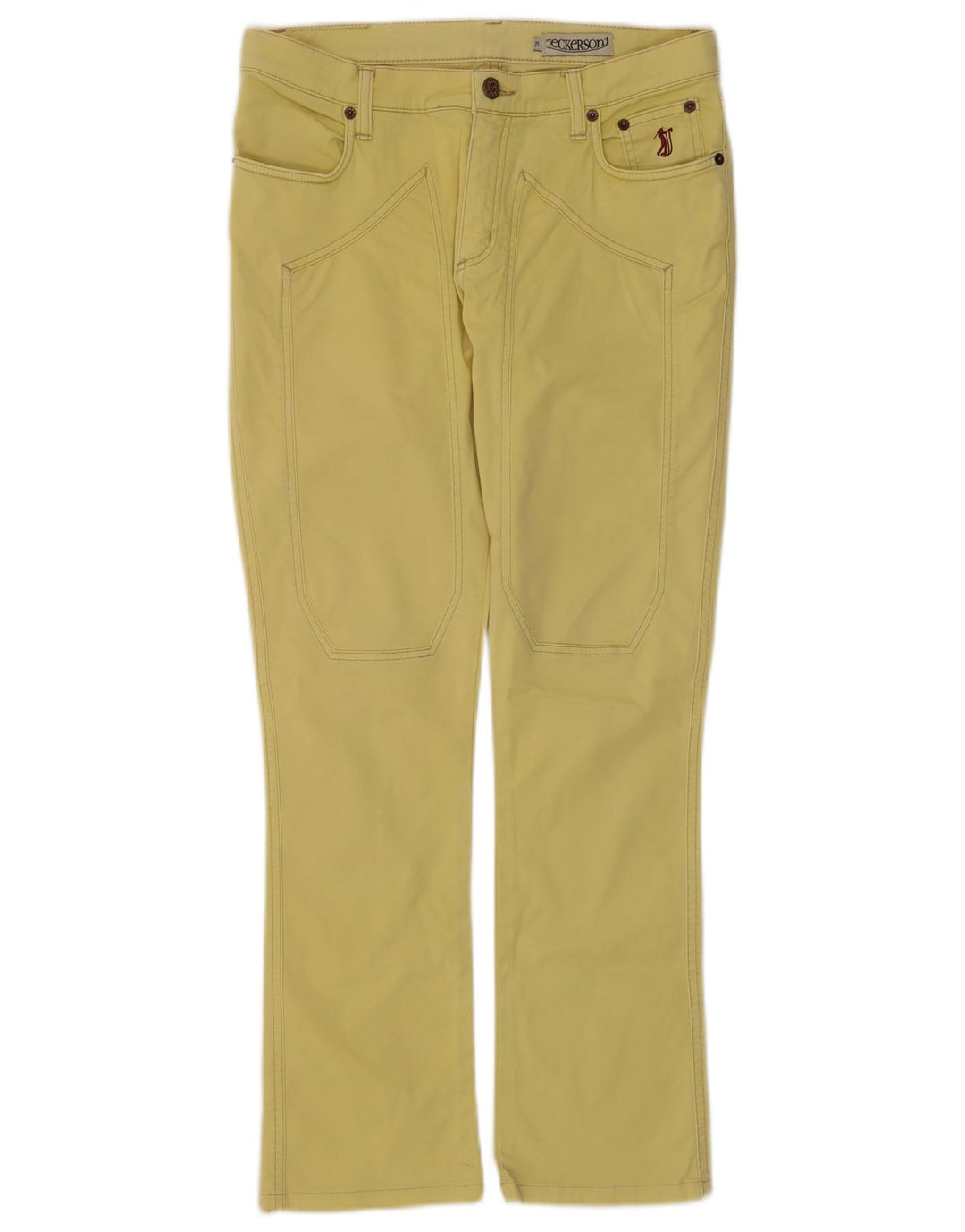 Jeansy damskie Jeckerson Bootcut W29 L28 Żółta bawełna