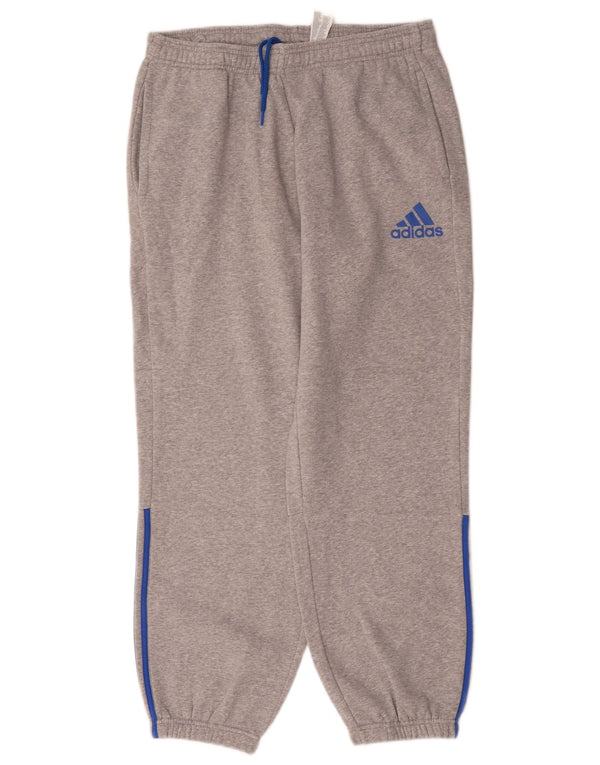 Męskie spodnie dresowe Adidas Joggers XL Szare nakrapiane bawełniane