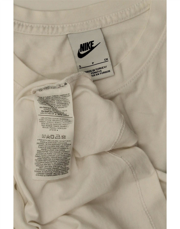 Męski T-shirt NIKE, mały, biały, bawełniany