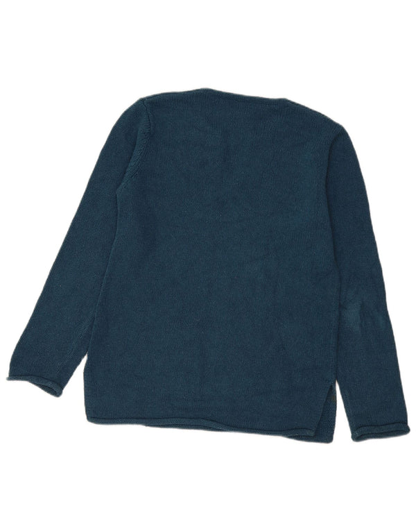 L.L.Bean Damski sweter oversize z dekoltem w szpic UK 6 XS Granatowy jedwab
