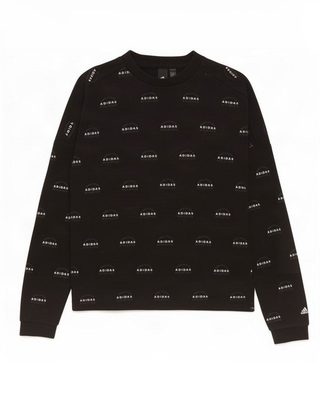 Adidas Męska bluza z grafiką, mała, czarna, bawełniana
