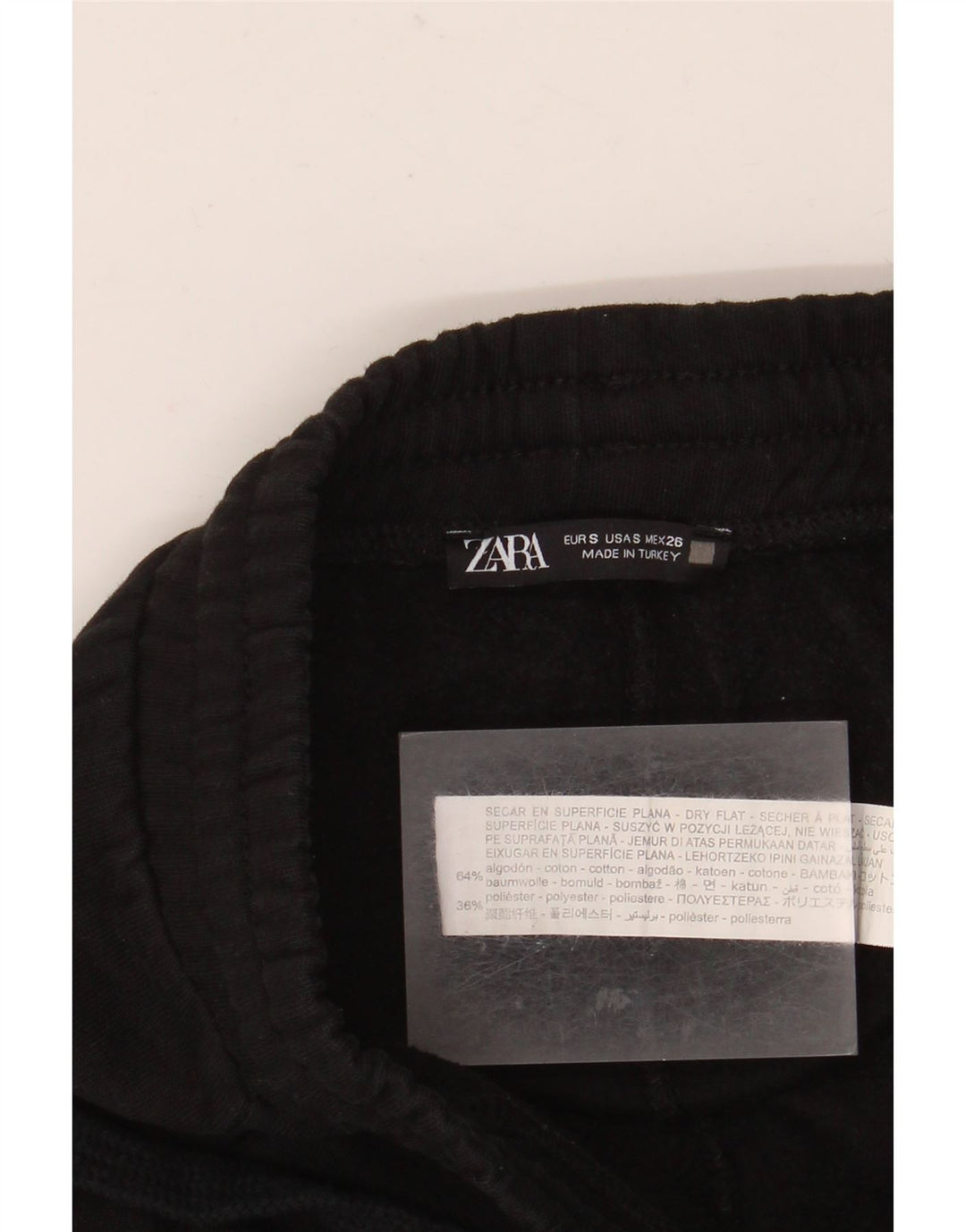 Damskie spodnie dresowe ZARA UK 8, małe, czarne, bawełniane