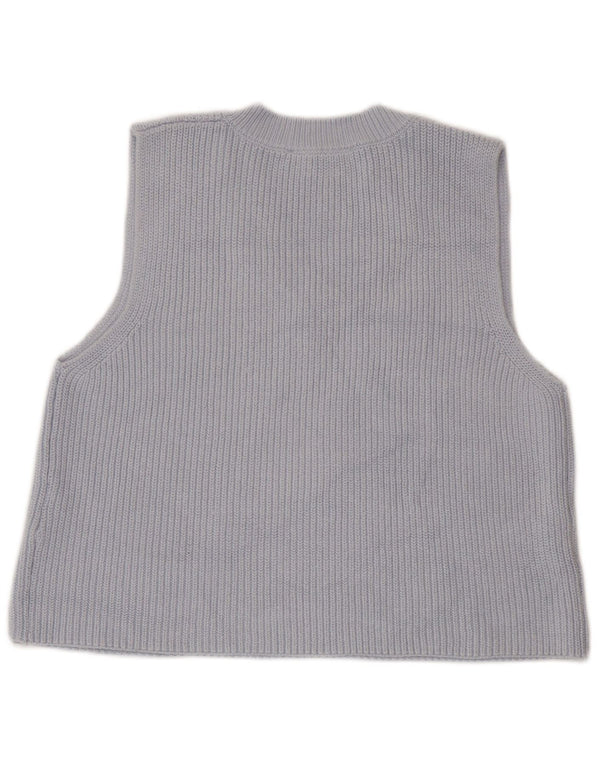 Damski podkoszulek Zara Crop Vest UK 10 Small, niebieski, bawełniany