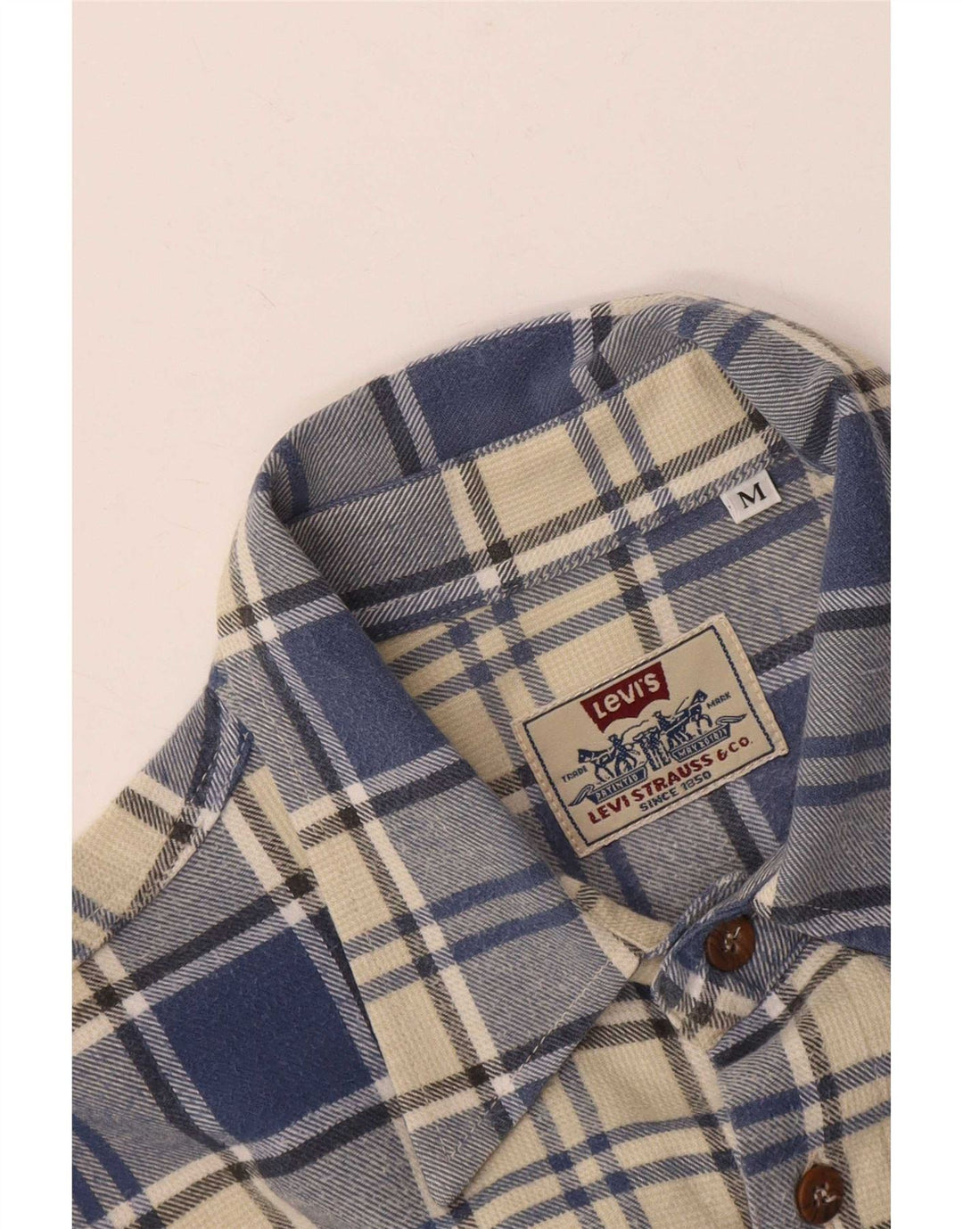 Męska koszula flanelowa Levi's w średnią niebieską kratę