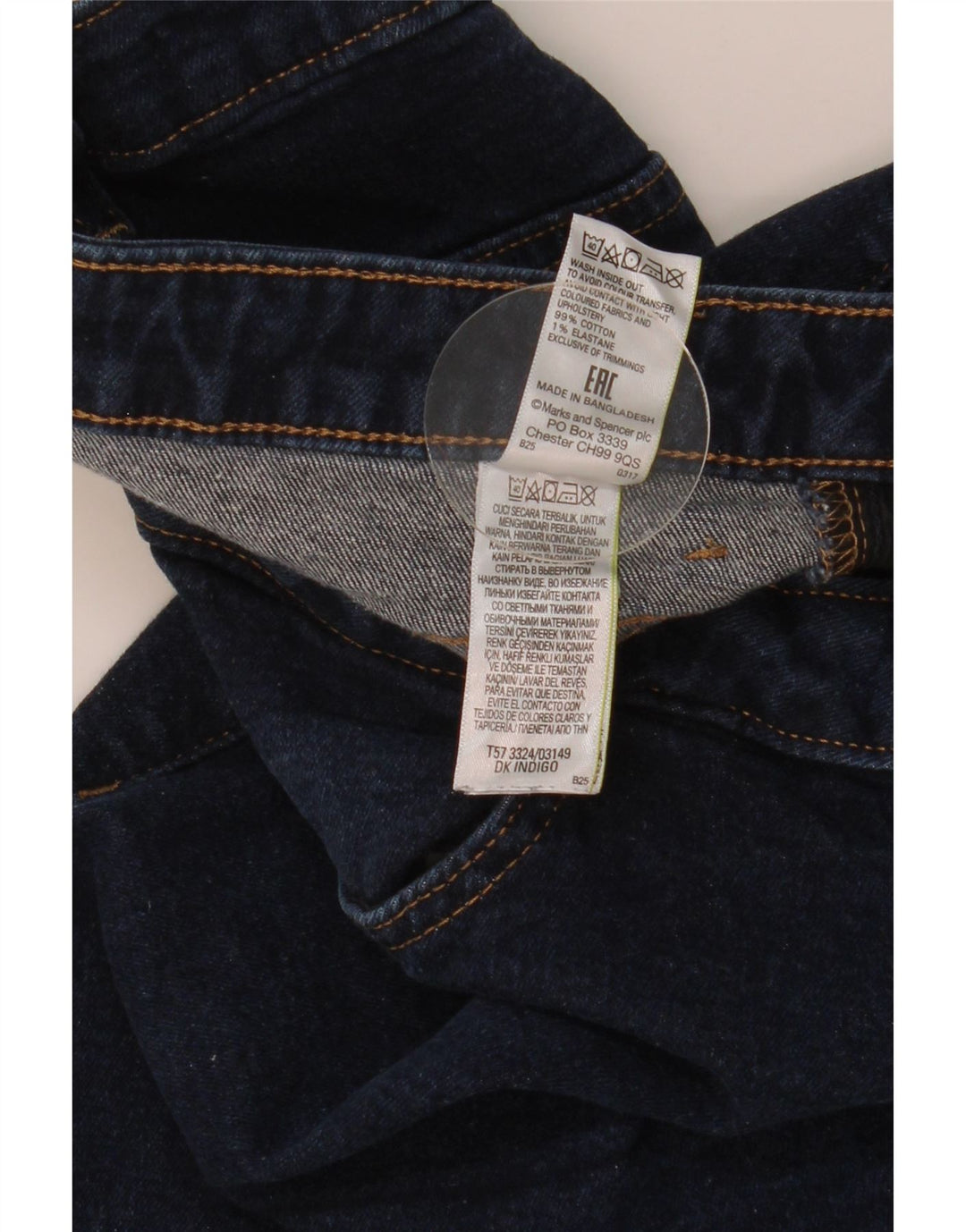 Damskie spodenki jeansowe Marks & Spencer UK 12 Medium W30 Granatowe, bawełniane
