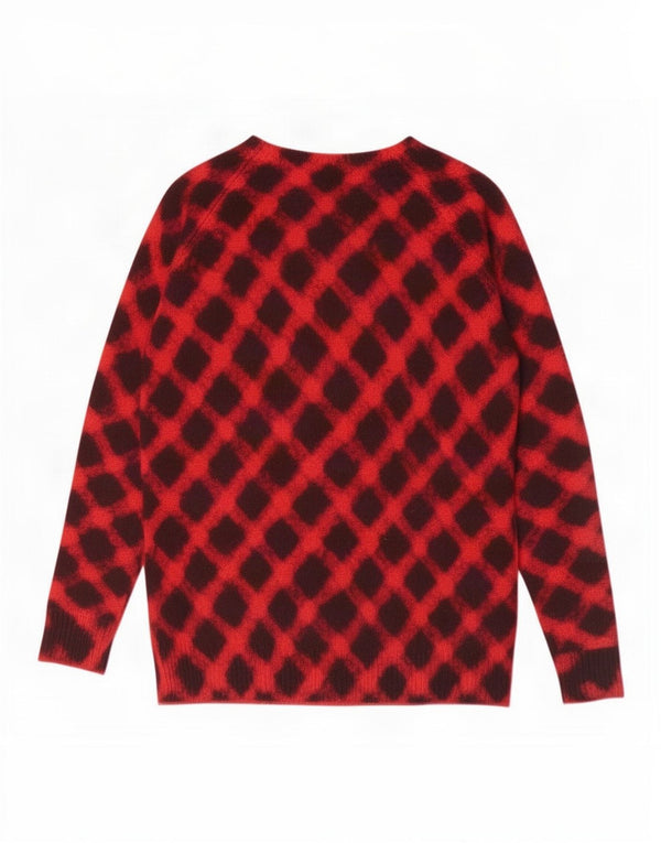 Sweter damski Marks & Spencer z okrągłym dekoltem, UK 12, średni czerwony