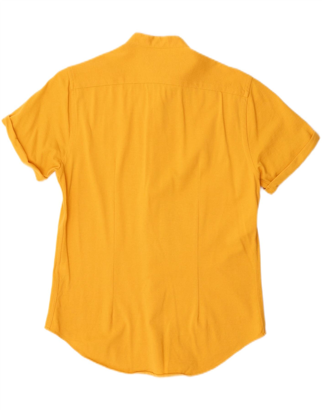 Koszula męska Zara Slim Fit z krótkim rękawem, mała, żółta