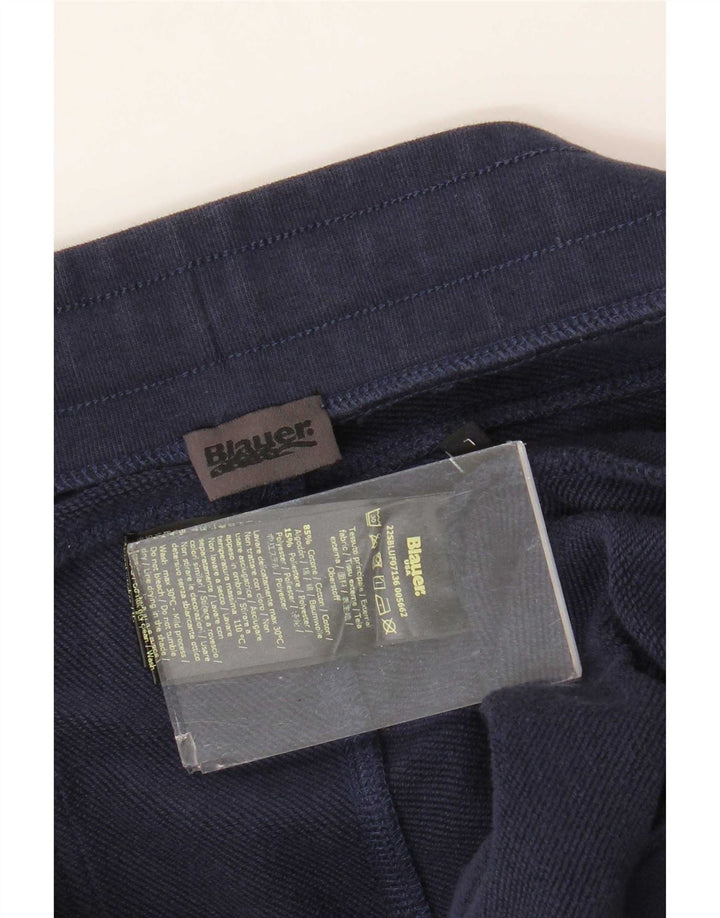 Męskie spodnie dresowe Blauer Joggers, duże, granatowe, bawełniane