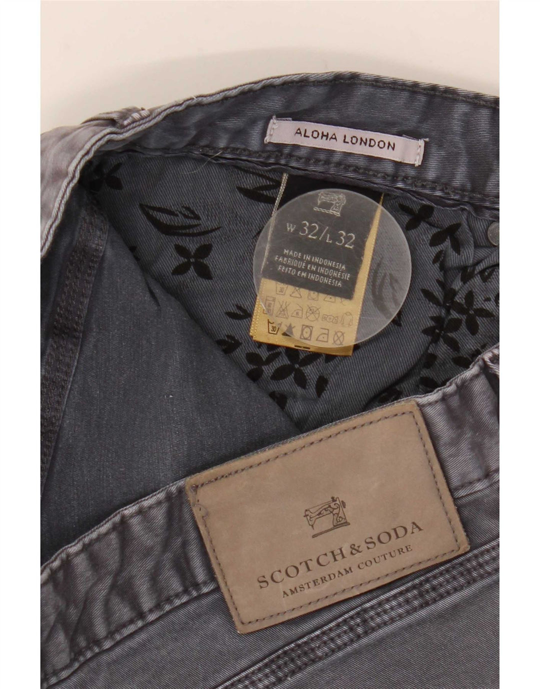 Scotch & Soda Męskie jeansy slim W32 L32 Szara bawełna