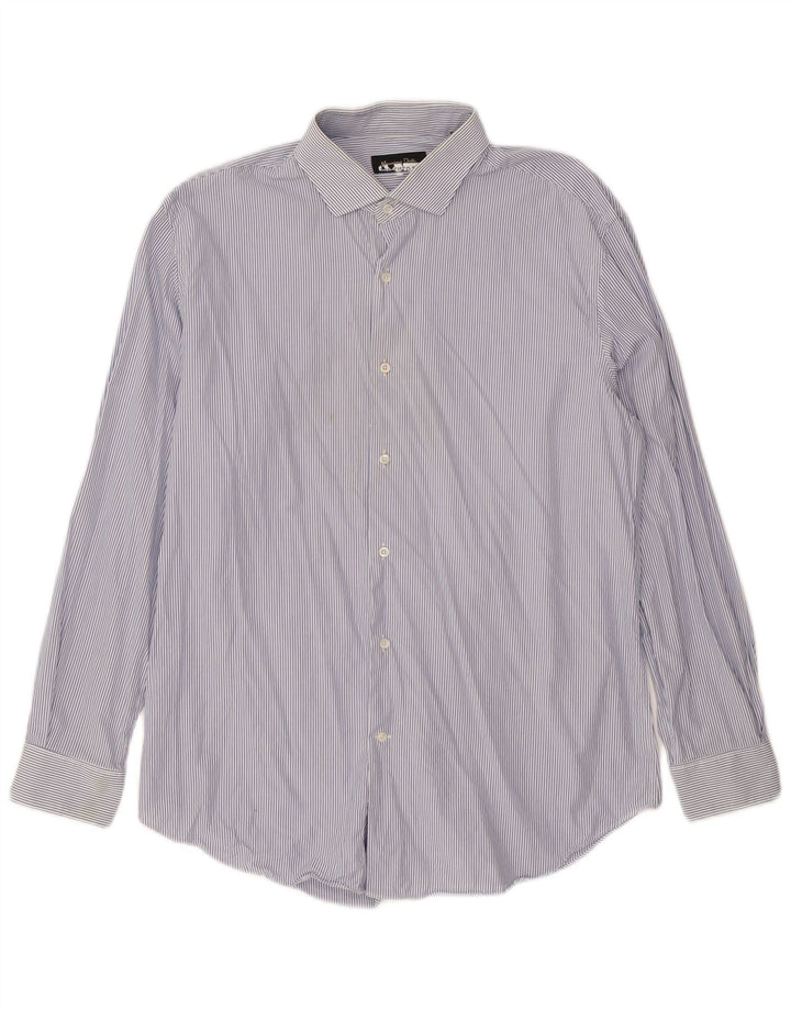 Koszula męska Massimo Dutti rozmiar 44 17 1/2 XL w niebieskie prążki