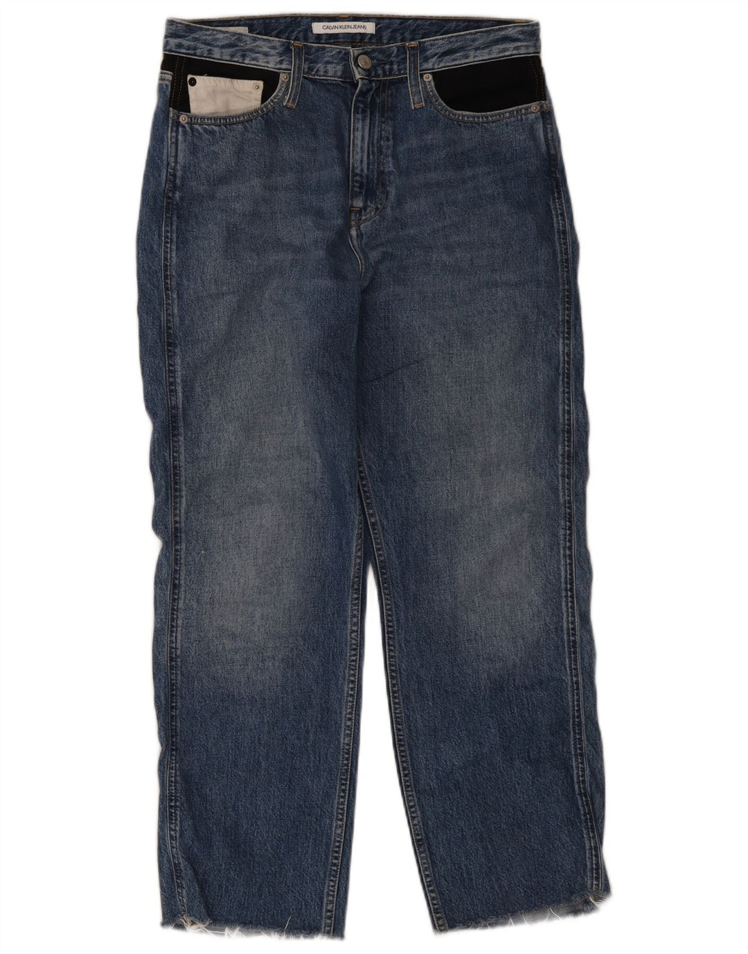 Damskie proste dżinsy Calvin Klein W30 L26 Niebieskie bawełniane