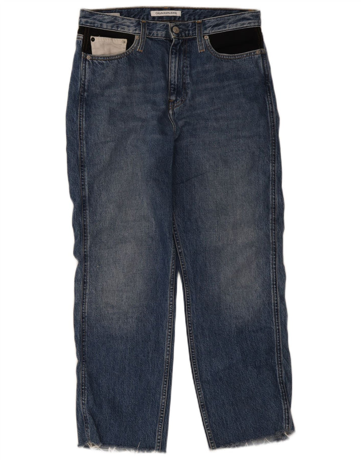 Damskie proste dżinsy Calvin Klein W30 L26 Niebieskie bawełniane
