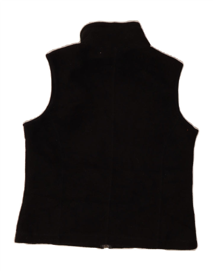 EDDIE BAUER Womens Fleece Gilet US 8 Medium Black Polyester Vintage Eddie Bauer and Second-Hand Eddie Bauer from Messina Hembry 