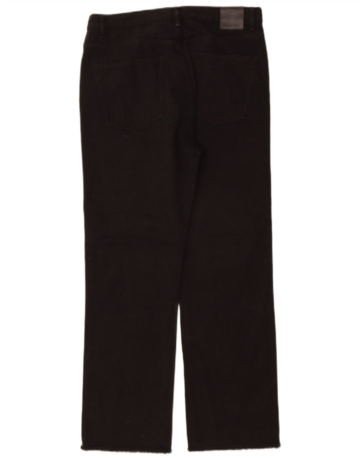 Damskie jeansy Massimo Dutti z wysokim stanem, proste EU 40, średnie W30 L29, czarne