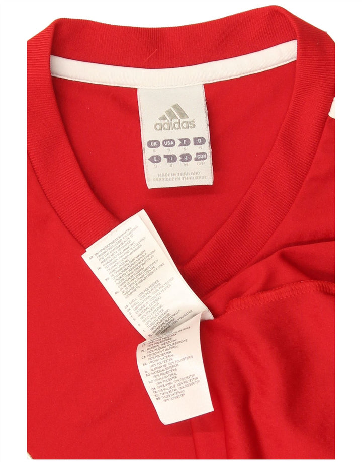 Adidas Męski T-shirt Climalite Top Mały Czerwony Poliester