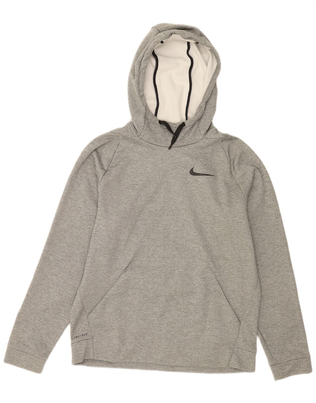 Męski sweter z kapturem NIKE Dri Fit, średni szary, nakrapiany poliester