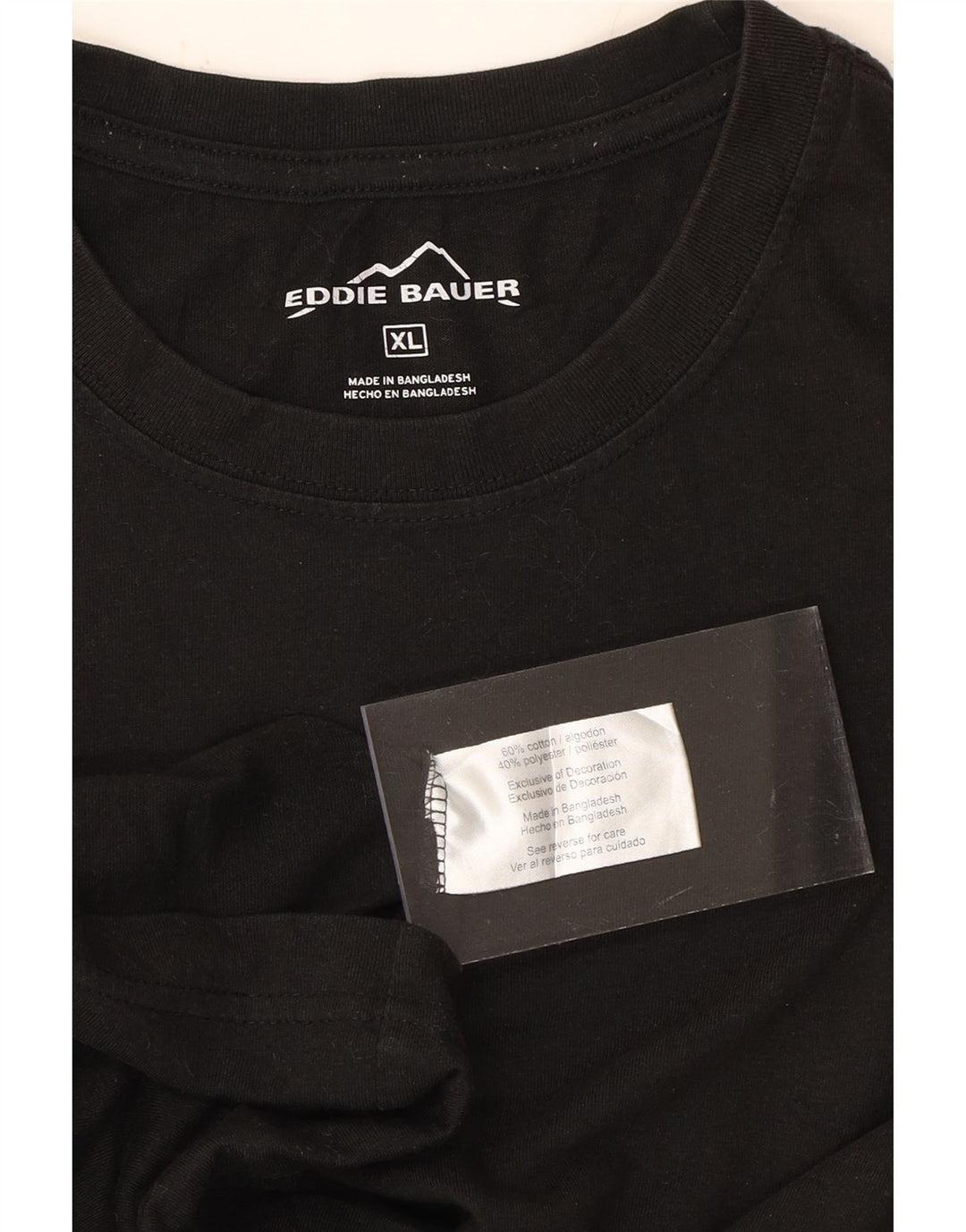 EDDIE BAUER Mens T-Shirt Top XL Black Cotton Vintage Eddie Bauer and Second-Hand Eddie Bauer from Messina Hembry 