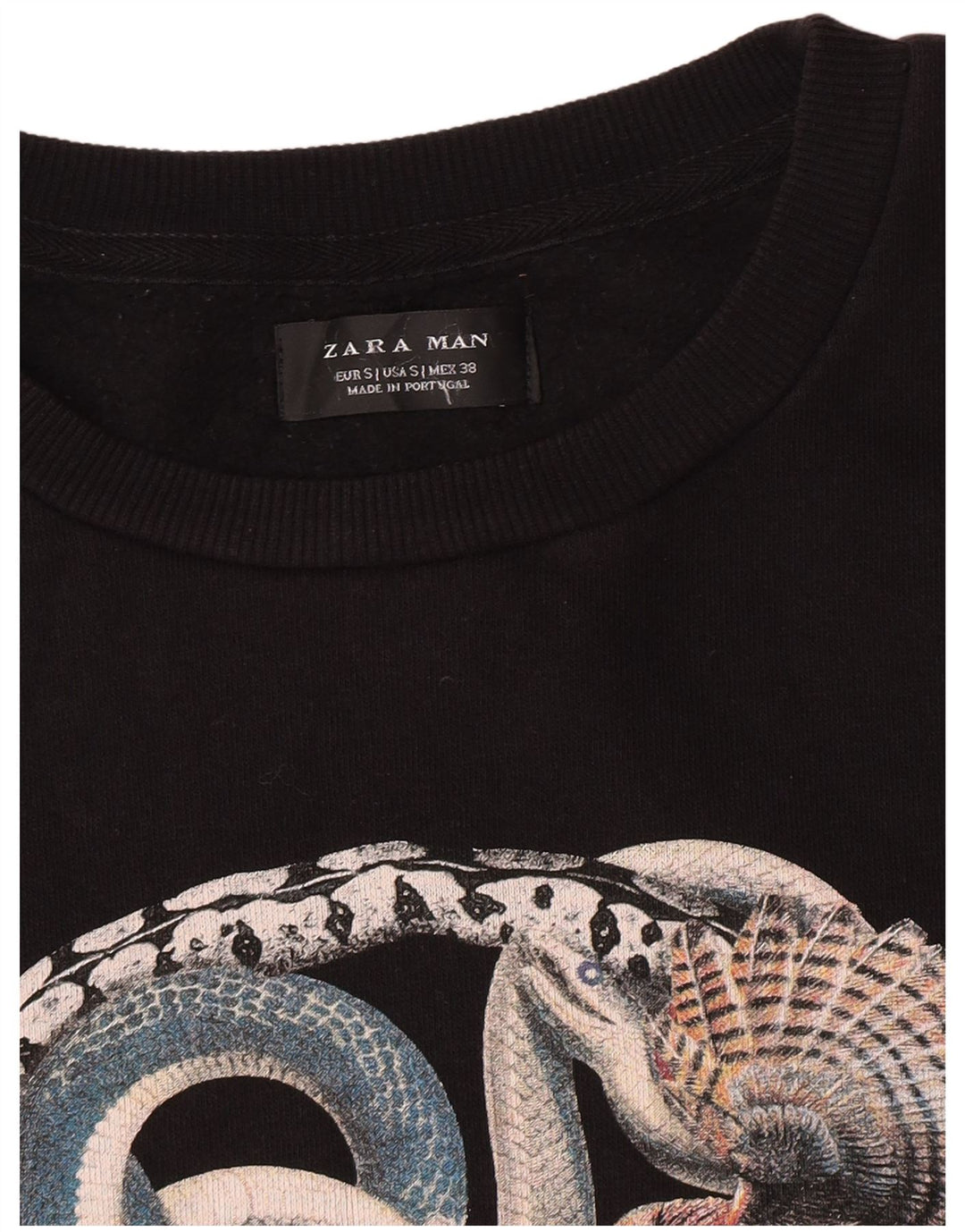 Męska bluza z grafiką Zara, mała czarna