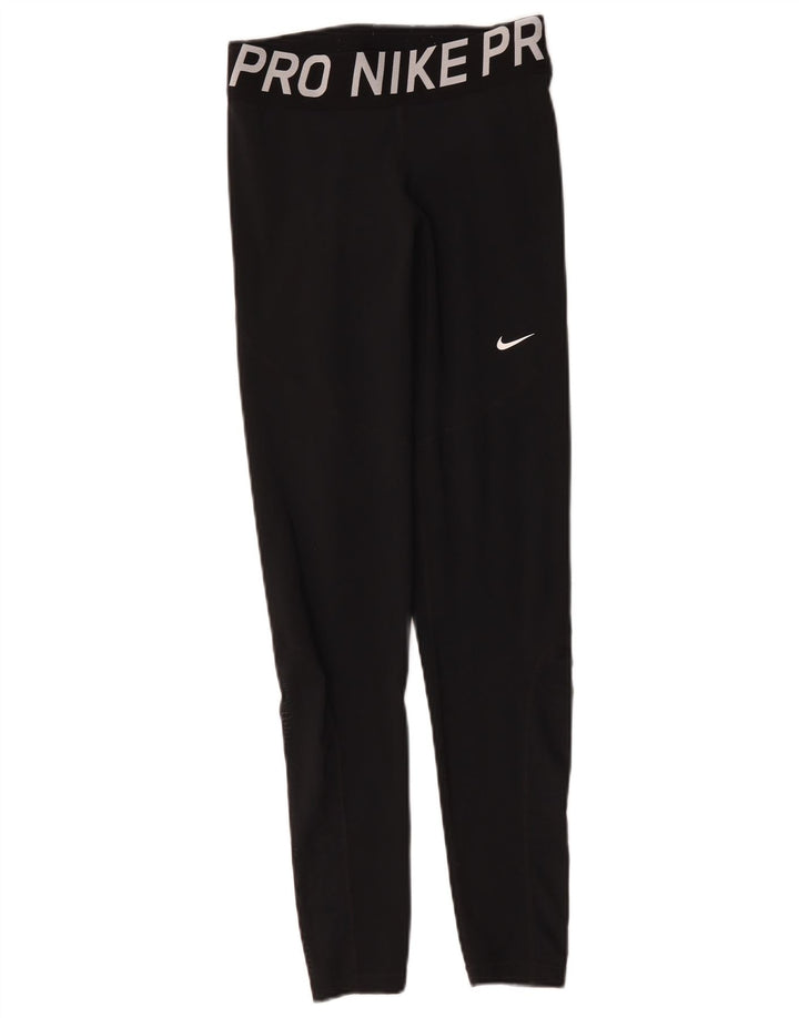 Damskie legginsy Nike Graphic UK 12, średni czarny poliester