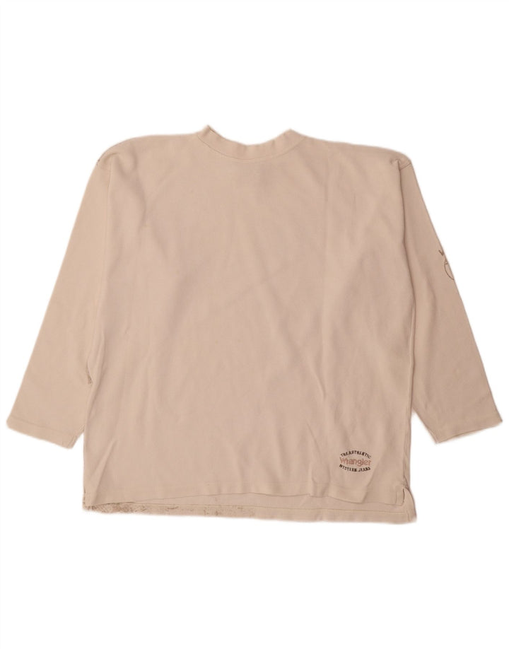 Męski top graficzny Wrangler z długim rękawem, duży, biały
