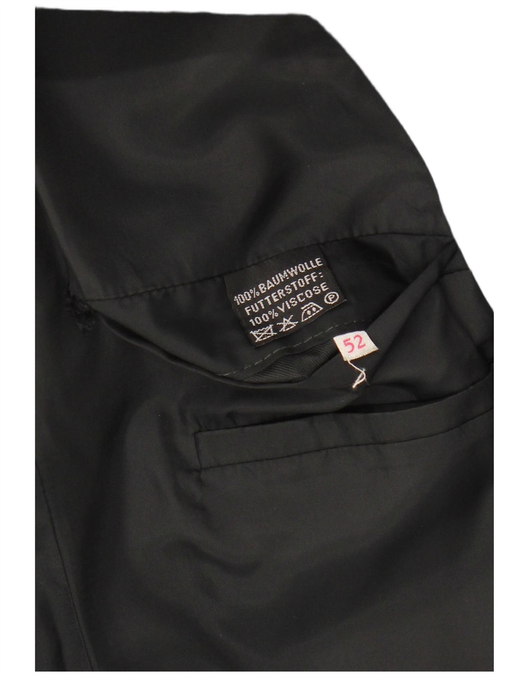 VINTAGE Mens 2 Button Blazer Jacket IT 52 XL Black Cotton