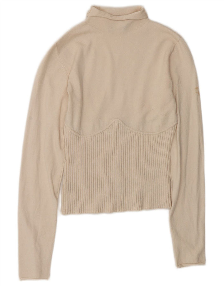 Sweter damski Zara z okrągłym dekoltem UK 12, średni beż, wiskoza