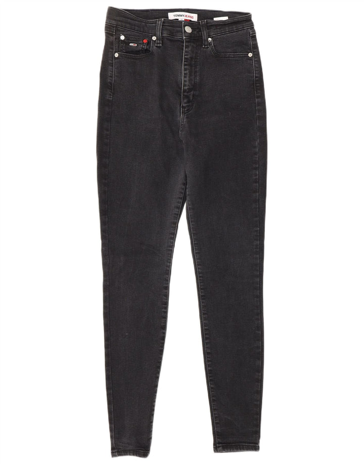 Damskie jeansy skinny TOMMY HILFIGER W28 L30 Czarna bawełna