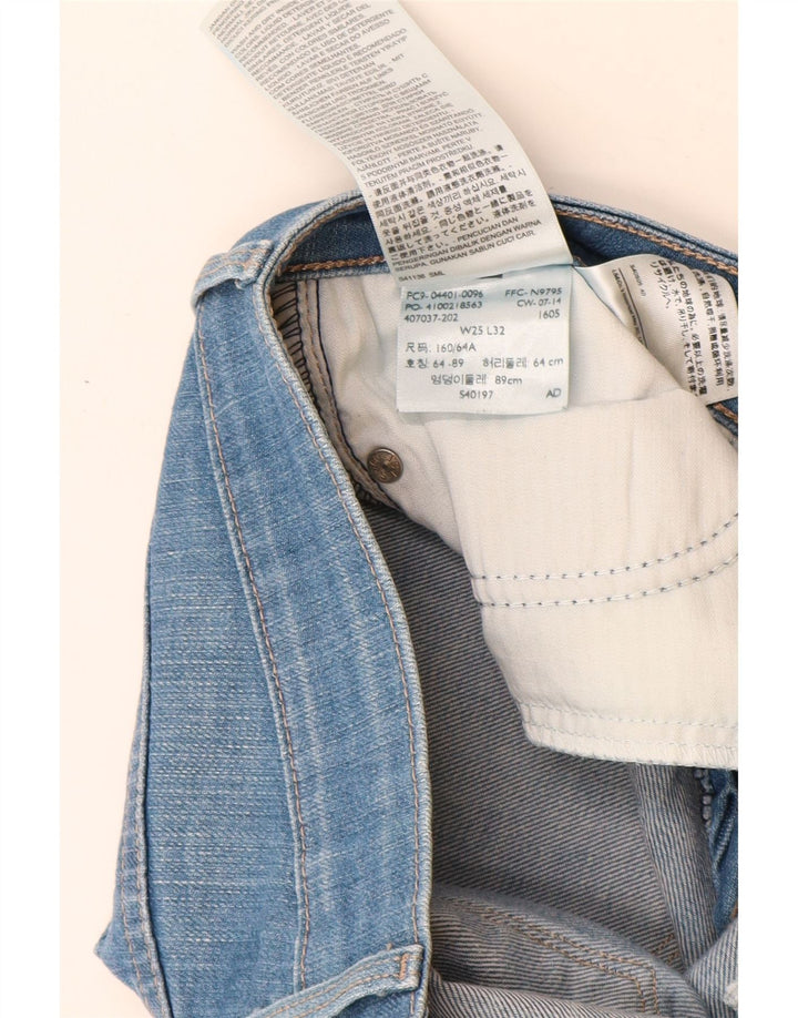 Damskie jeansy Levi's o lekkim zakrzywieniu i średnim wzroście W25 L29 Niebieska bawełna