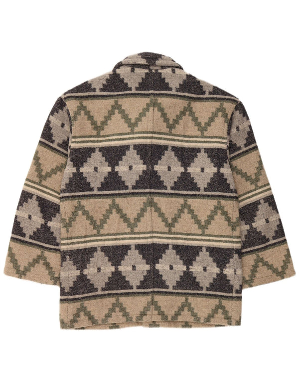 Męska marynarka zapinana na 4 guziki VINTAGE UK 38 Medium Beige Fair Isle