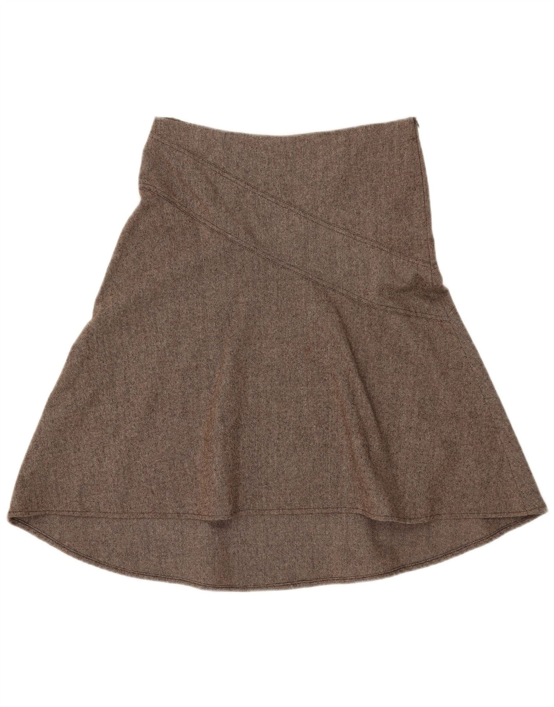 Damska spódnica w kształcie litery A Topshop UK 12 Medium W32 Brązowa wełna