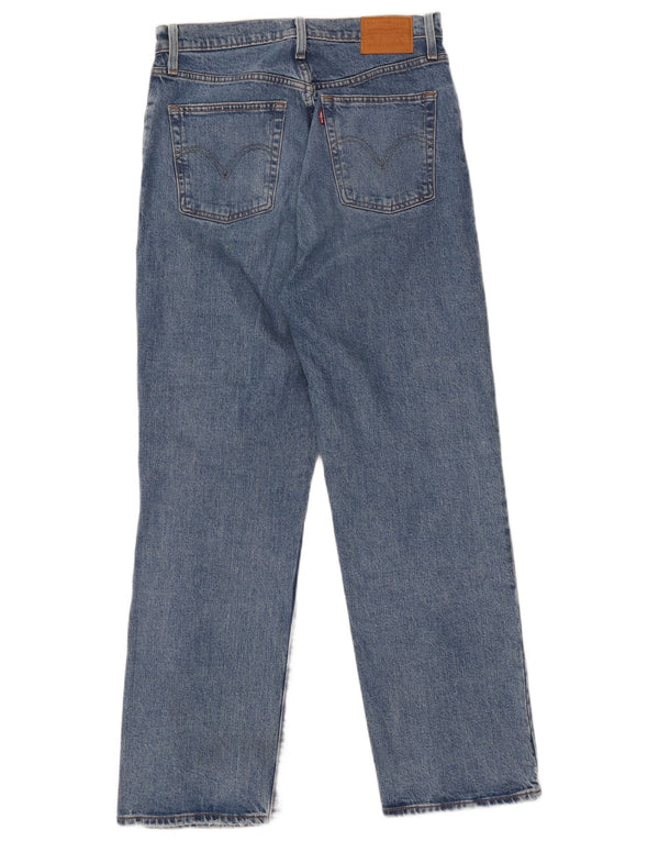 Damskie jeansy LEVI'S Ribcage z przetarciami W30 L29 Niebieska bawełna