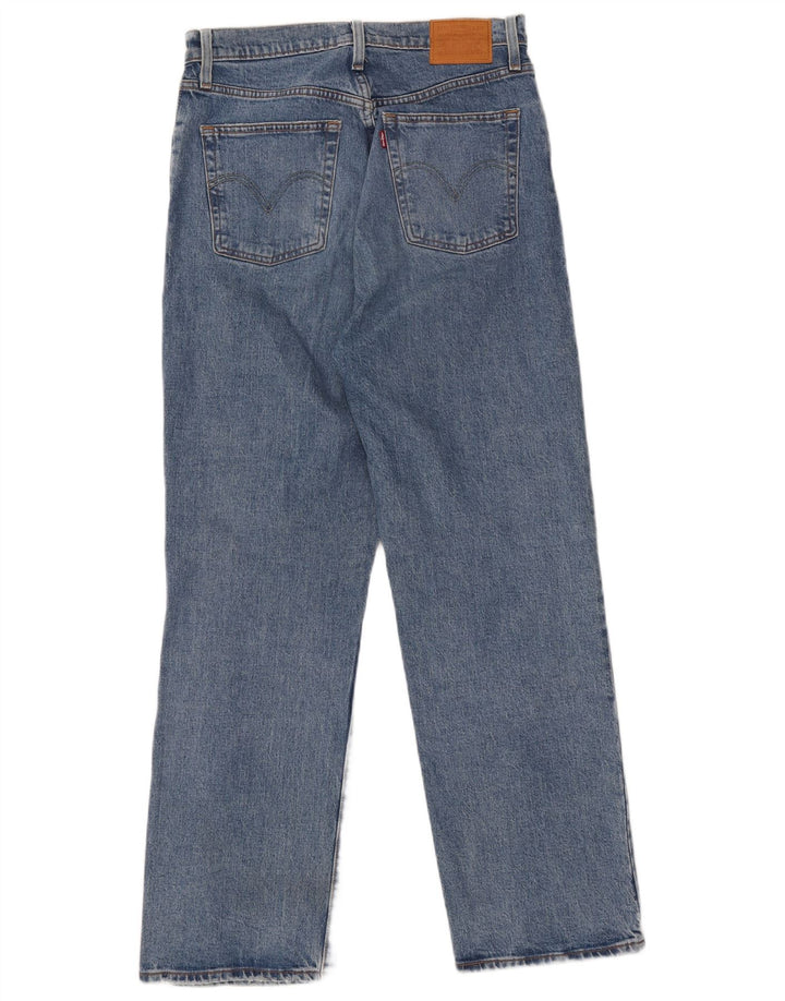 Damskie jeansy LEVI'S Ribcage z przetarciami W30 L29 Niebieska bawełna